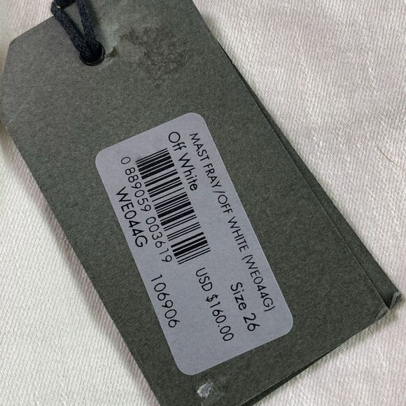 New w tag All Saints Mast fray white jeans/pants Sz 26 - Picture 4 of 10